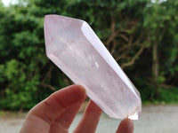 Polished Double Terminated Rose Quartz Crystals x 6 From Madagascar