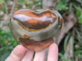 Polished Polychrome Jasper Hearts x 6 From NW Coast, Madagascar