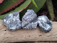 Natural Bright Silver Lead Galena Cobbed Specimens x 22 From Kaokoveld, Namibia