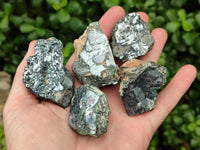 Natural Bright Silver Lead Galena Cobbed Specimens x 22 From Kaokoveld, Namibia
