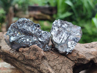 Natural Bright Silver Lead Galena Cobbed Specimens x 22 From Kaokoveld, Namibia