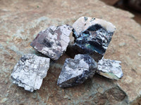 Natural Bright Silver Lead Galena Cobbed Specimens x 22 From Kaokoveld, Namibia