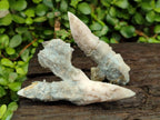 Natural Drusy Quartz Coated Spearhead Calcite Specimens x 12 From Albert's Mountain, Lesotho