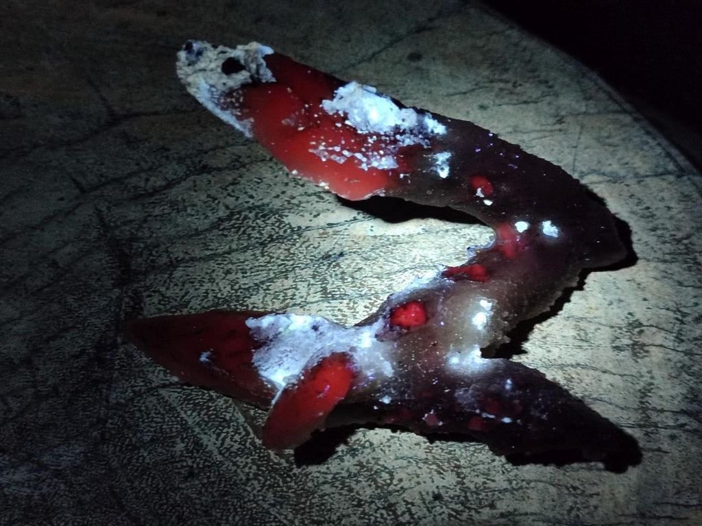 Natural Drusy Quartz Coated Spearhead Calcite Specimens x 12 From Albert's Mountain, Lesotho