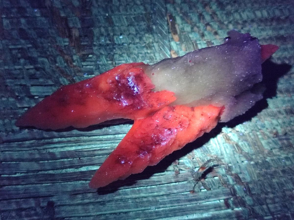 Natural Drusy Quartz Coated Spearhead Calcite Specimens x 12 From Albert's Mountain, Lesotho