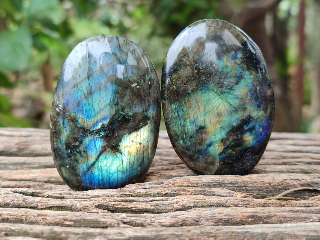 Polished Labradorite Galets x 12 From Tulear, Madagascar - Toprock Gemstones and Minerals 
