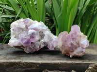 Natural Jacaranda Amethyst Crystal Clusters x 2 From Mumbwa, Zambia