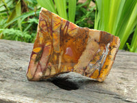 Polished On One Side Nguni Jasper Slices x 3 From Northern Cape, South Africa