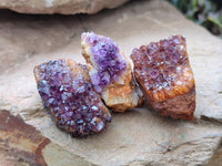 Natural Amethystos Amethyst Clusters x 35 From Kwaggafontein, South Africa