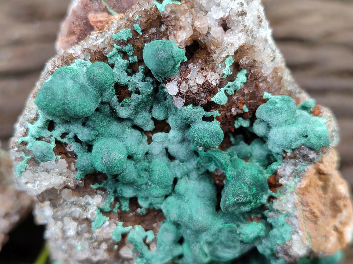 Natural Ball Malachite On Dolomite Specimens x 2 From Mindingi Mine, Kambove, Congo