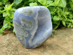 Polished Blue Lace Agate Standing Free Forms x 2 From Nsanje, Malawi