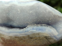Polished Blue Lace Agate Standing Free Forms x 2 From Nsanje, Malawi