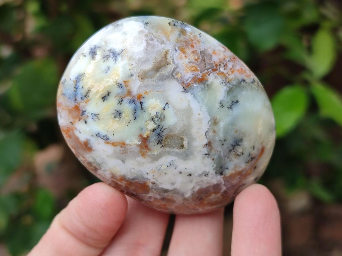 Polished Dendritic Opal Palm Stones x 12 From Moralambo, Madagascar