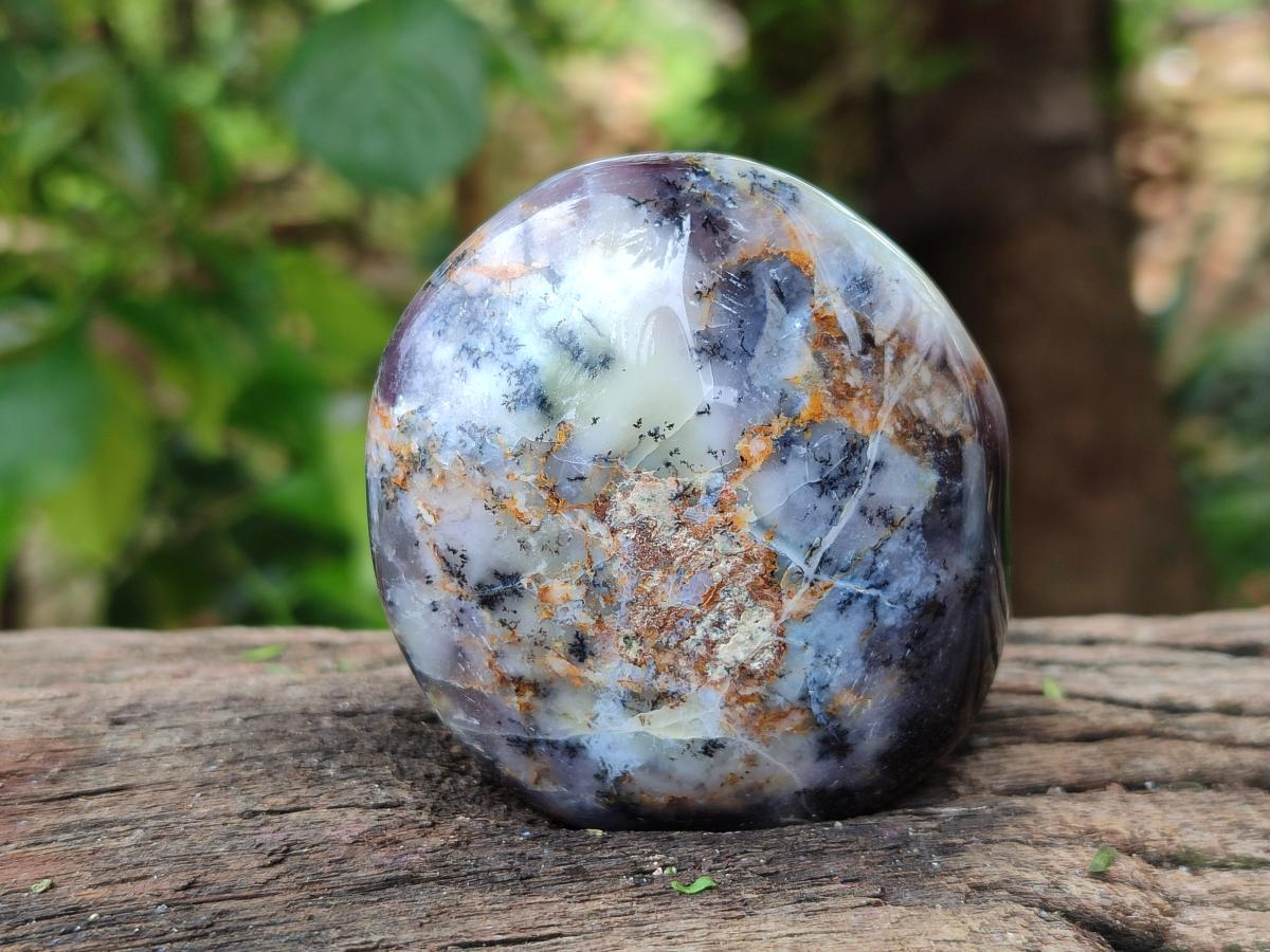 Polished Dendritic Opal Palm Stones x 12 From Moralambo, Madagascar