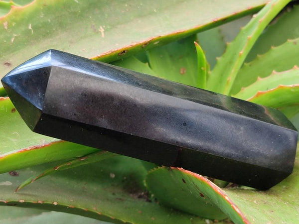 Polished Black Basalt Points x 7 From Madagascar