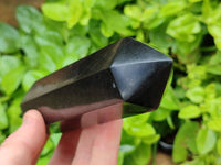 Polished Black Basalt Points x 7 From Madagascar