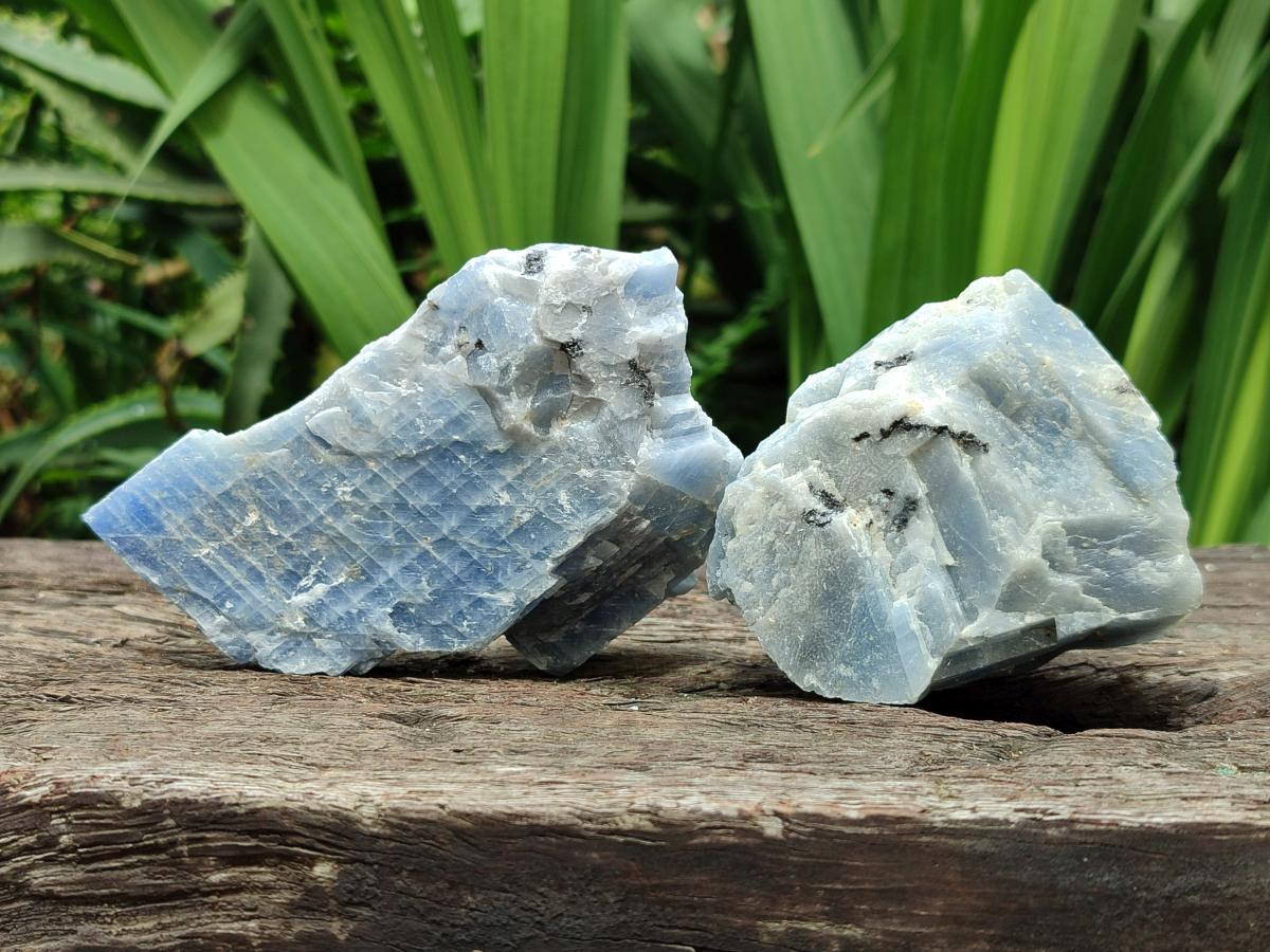 Natural Sky Blue Calcite Specimens x 12 From Namibia - Toprock Gemstones and Minerals 
