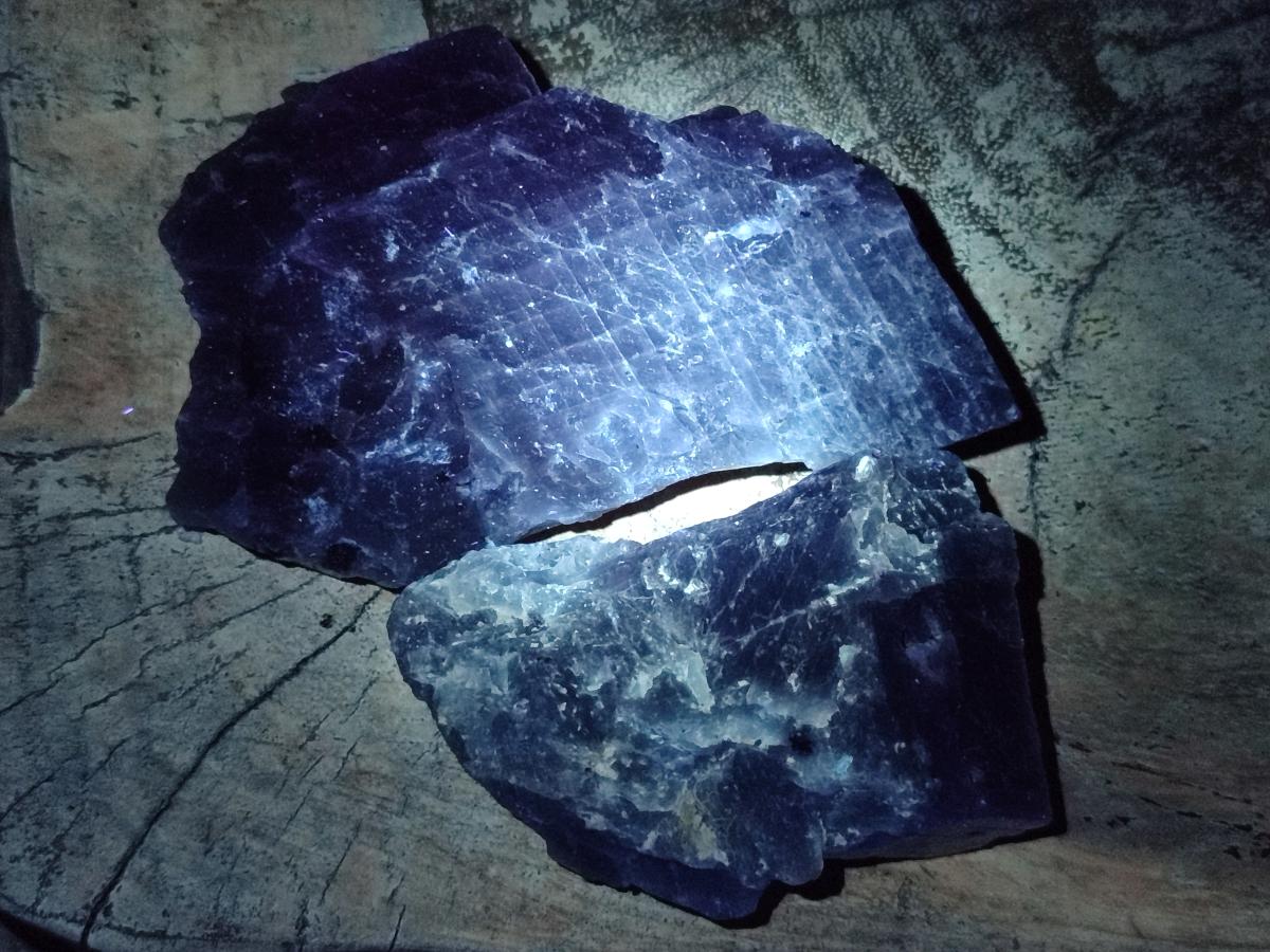 Natural Sky Blue Calcite Specimens x 12 From Namibia - Toprock Gemstones and Minerals 