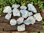 Natural Sky Blue Calcite Specimens x 12 From Namibia - Toprock Gemstones and Minerals 