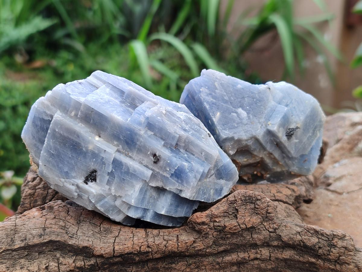 Natural Sky Blue Calcite Specimens x 12 From Namibia - Toprock Gemstones and Minerals 