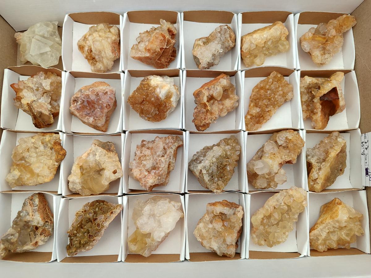 Natural Limonite Quartz Clusters x 24 From Solwezi, Zambia - Toprock Gemstones and Minerals 