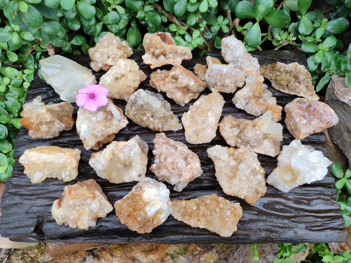 Natural Limonite Quartz Clusters x 24 From Solwezi, Zambia - Toprock Gemstones and Minerals 