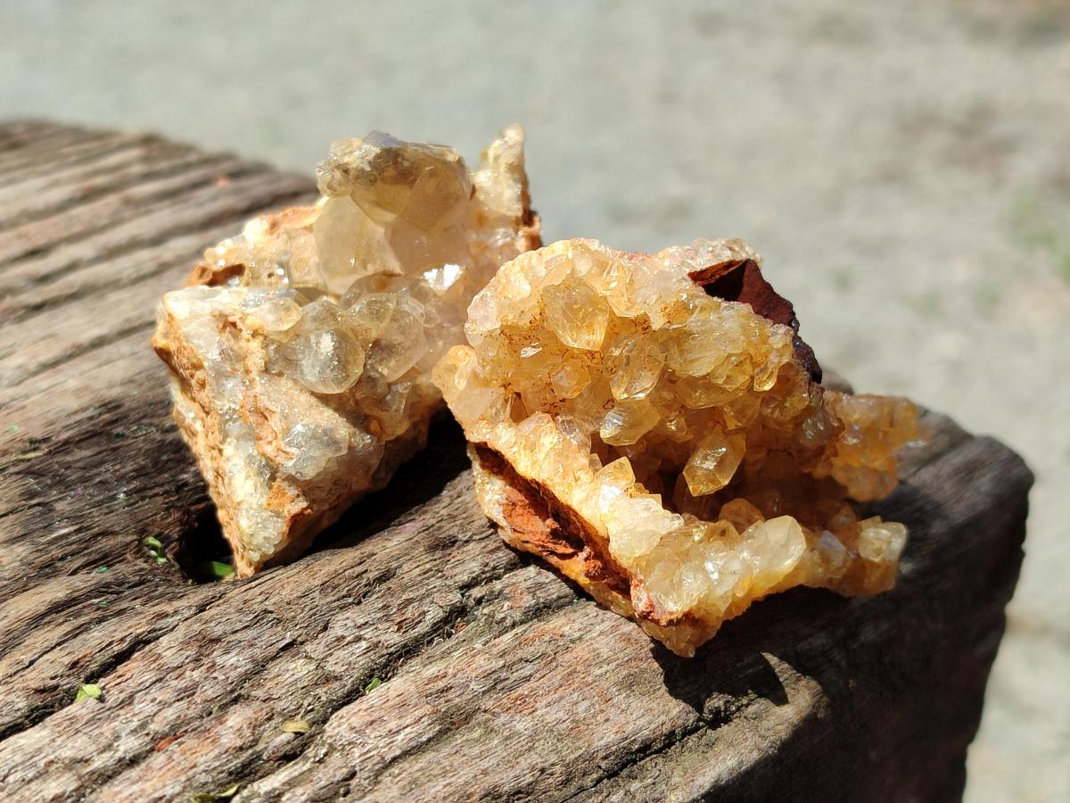Natural Limonite Quartz Clusters x 24 From Solwezi, Zambia - Toprock Gemstones and Minerals 