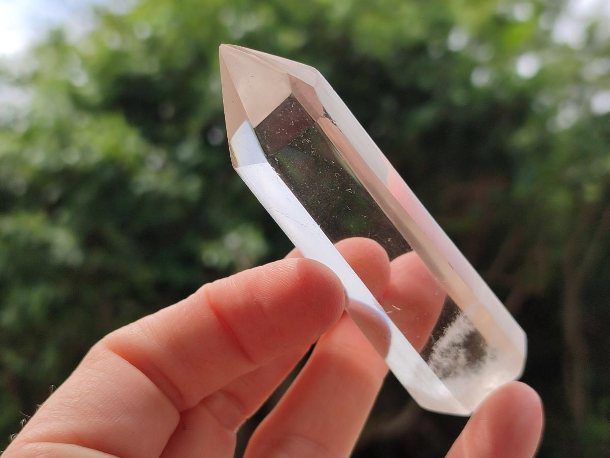 Polished Smokey and Clear Window Quartz Crystals x 12 From Madagascar