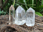 Polished Smokey and Clear Window Quartz Crystals x 12 From Madagascar