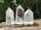Polished Smokey and Clear Window Quartz Crystals x 12 From Madagascar