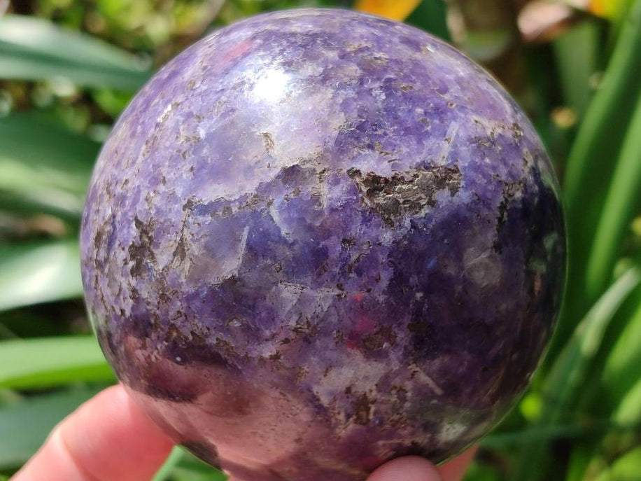 Polished Lepidolite Spheres x 3 From Madagascar
