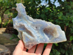 Natural Large Etched Blue Chalcedony Geode Specimens x 2 From Nsanje, Malawi - Toprock Gemstones and Minerals 