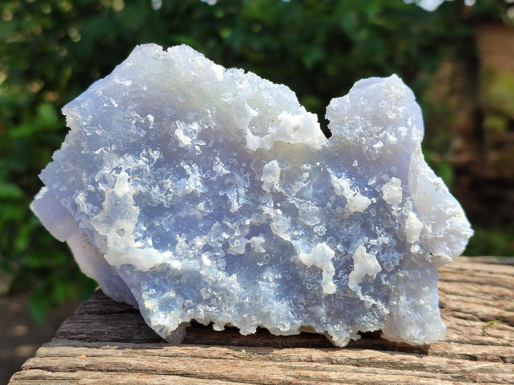 Natural Large Etched Blue Chalcedony Geode Specimens x 2 From Nsanje, Malawi - Toprock Gemstones and Minerals 