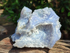 Natural Large Etched Blue Chalcedony Geode Specimens x 2 From Nsanje, Malawi - Toprock Gemstones and Minerals 
