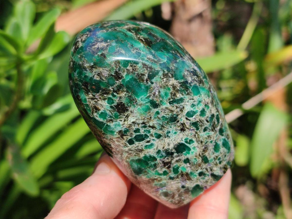 Polished Emerald Mica 'Mutokolite' Standing Free Forms x 4 From Mutoko, Zimbabwe