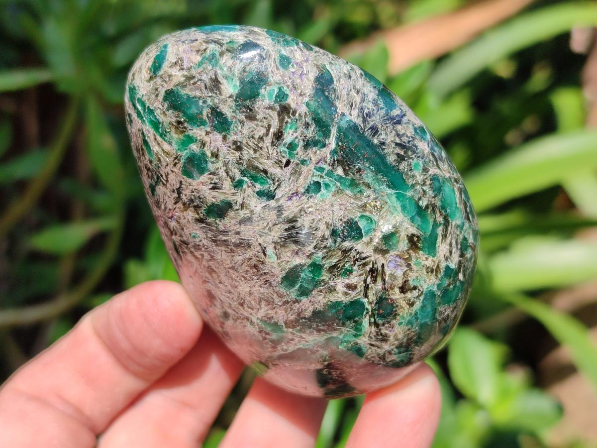 Polished Emerald Mica 'Mutokolite' Standing Free Forms x 4 From Mutoko, Zimbabwe