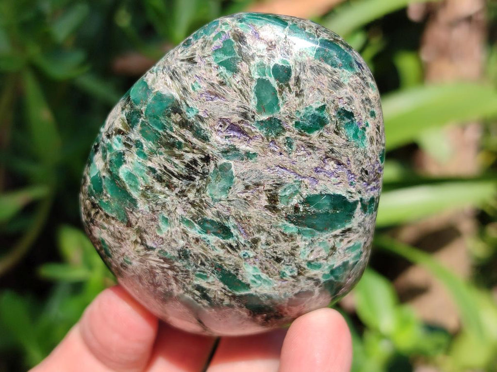Polished Emerald Mica 'Mutokolite' Standing Free Forms x 4 From Mutoko, Zimbabwe