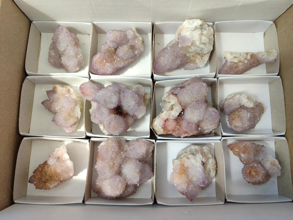 Natural Amethyst Spirit Clusters x 12 From Boekenhouthoek, South Africa