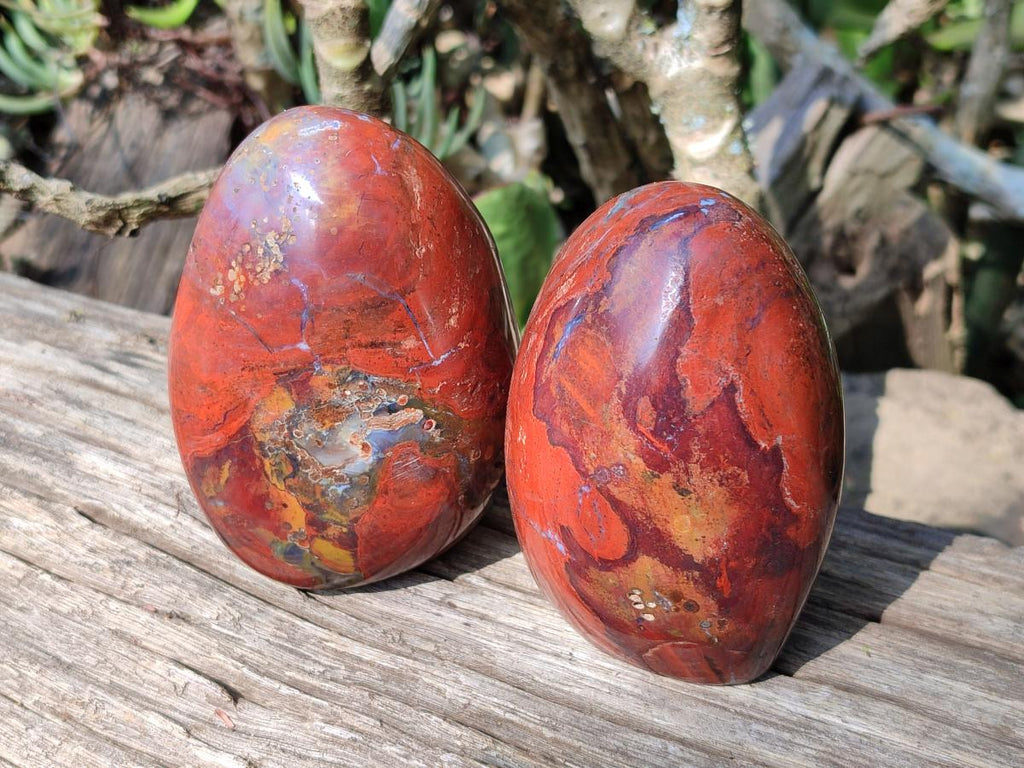 Polished Red Jasper Standing Free Forms x 4 From Madagascar - Toprock Gemstones and Minerals 