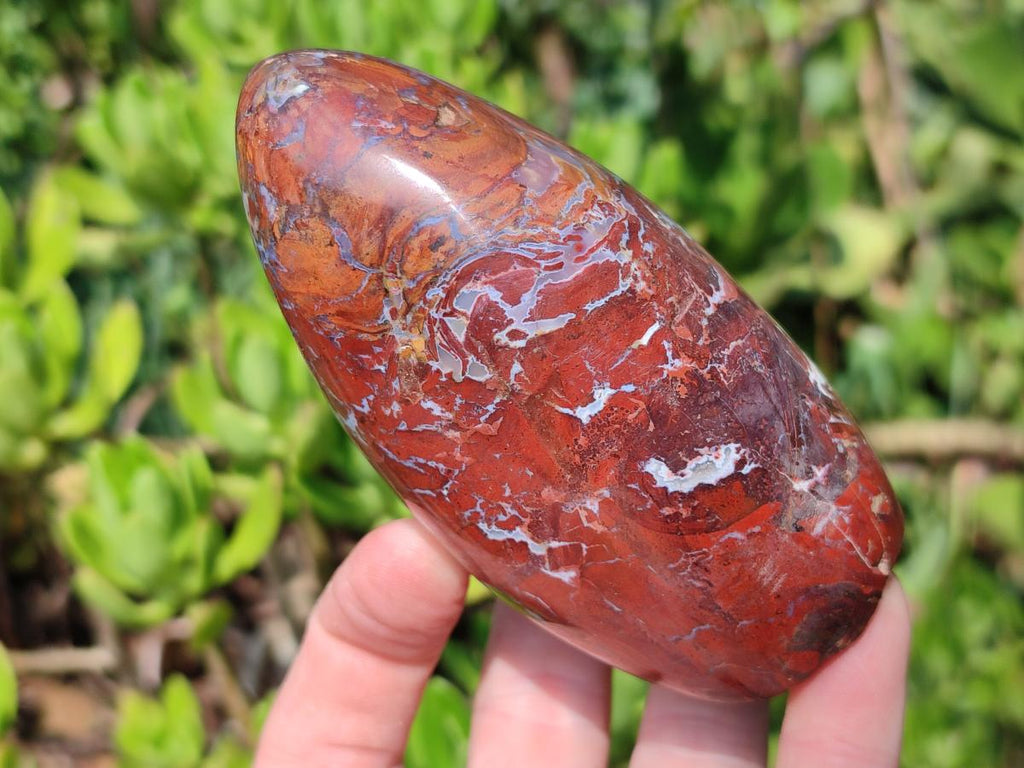 Polished Red Jasper Standing Free Forms x 4 From Madagascar - Toprock Gemstones and Minerals 
