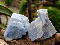 Natural Sky Blue Calcite Specimens x 12 From Namibia