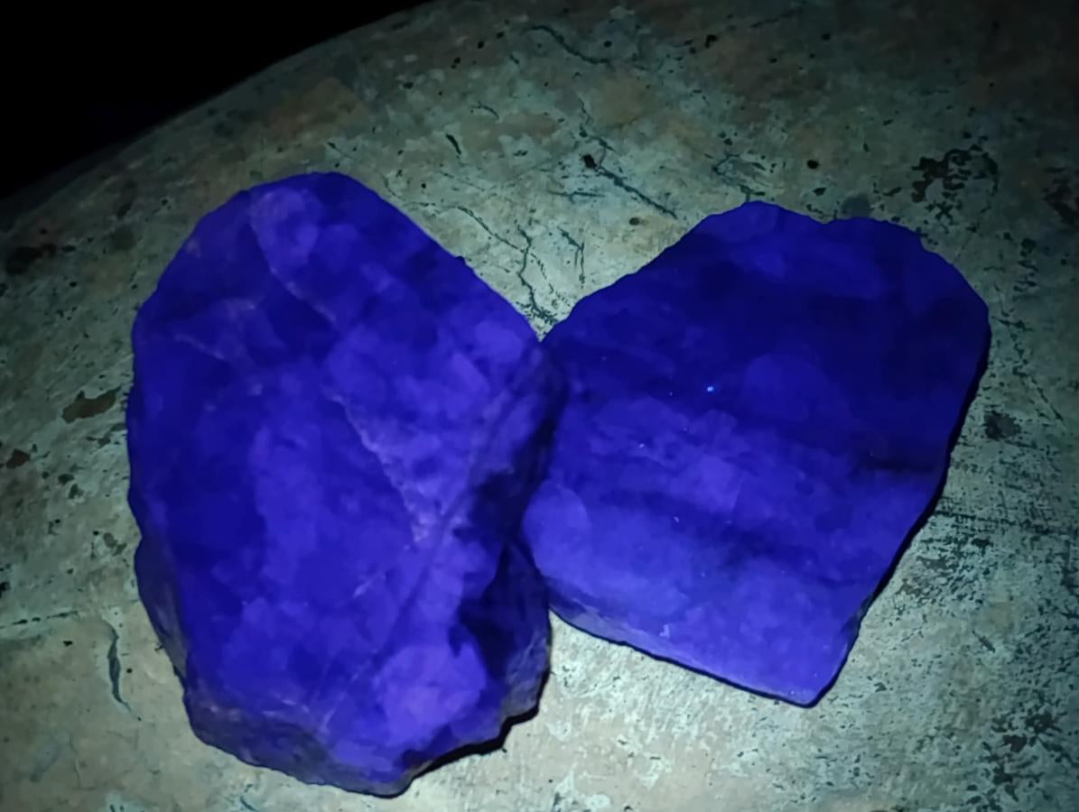 Natural Watermelon Fluorite Cobbed Specimens x 14 From Uis, Namibia