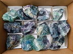Natural Watermelon Fluorite Cobbed Specimens x 14 From Uis, Namibia