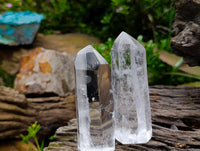 Polished Clear Quartz Crystals x 6 From Madagascar