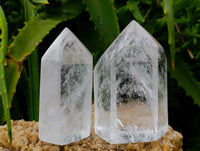 Polished Clear Quartz Crystals x 6 From Madagascar
