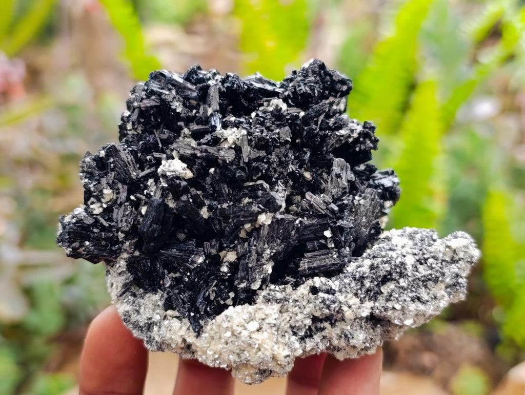 Natural Schorl Black Tourmaline Specimens x 2 From Erongo, Namibia - Toprock Gemstones and Minerals 