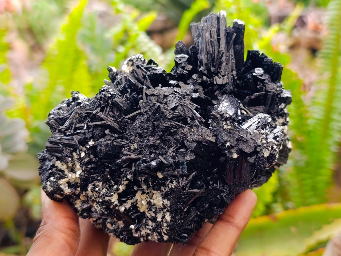 Natural Schorl Black Tourmaline Specimens x 2 From Erongo, Namibia - Toprock Gemstones and Minerals 