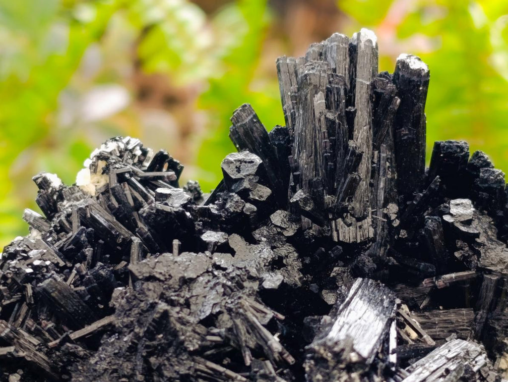 Natural Schorl Black Tourmaline Specimens x 2 From Erongo, Namibia - Toprock Gemstones and Minerals 