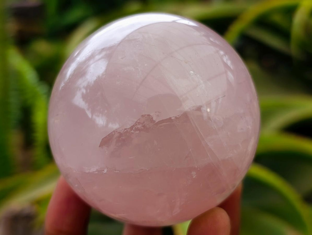Polished Gemmy Rose Quartz Spheres x 3 From Madagascar - Toprock Gemstones and Minerals 