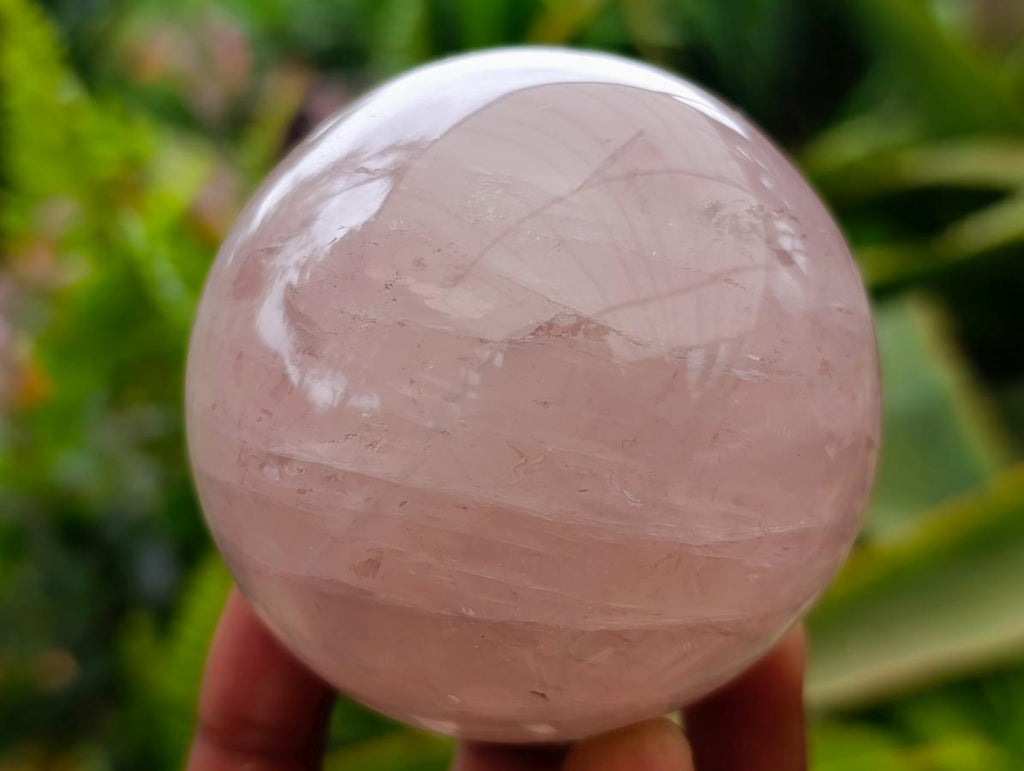 Polished Gemmy Rose Quartz Spheres x 3 From Madagascar - Toprock Gemstones and Minerals 